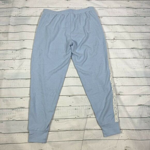 Flora Nikrooz blue tuxedo stripe lace jogger pants anthropologie size la… - Picture 4 of 4